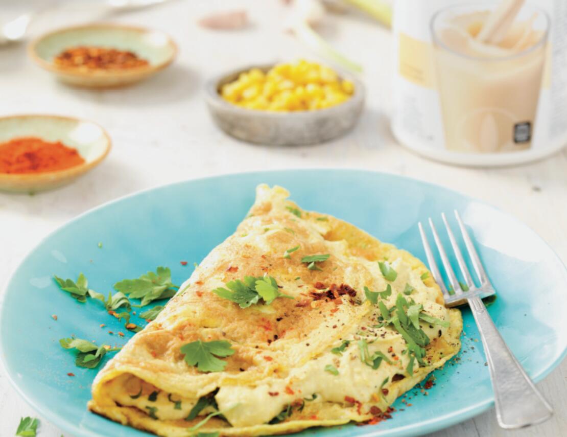 Hartige Humus Omelet