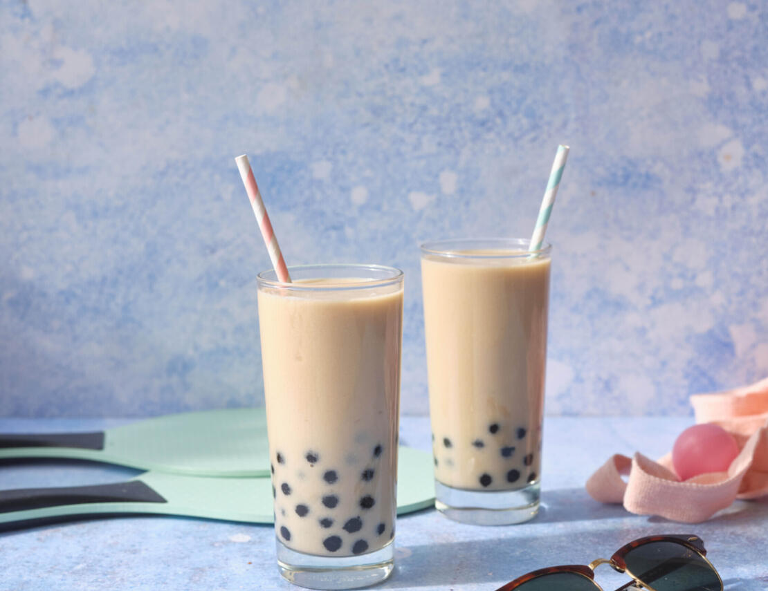 De Zomer Op Tafel Mango en Vanille Bubble tea