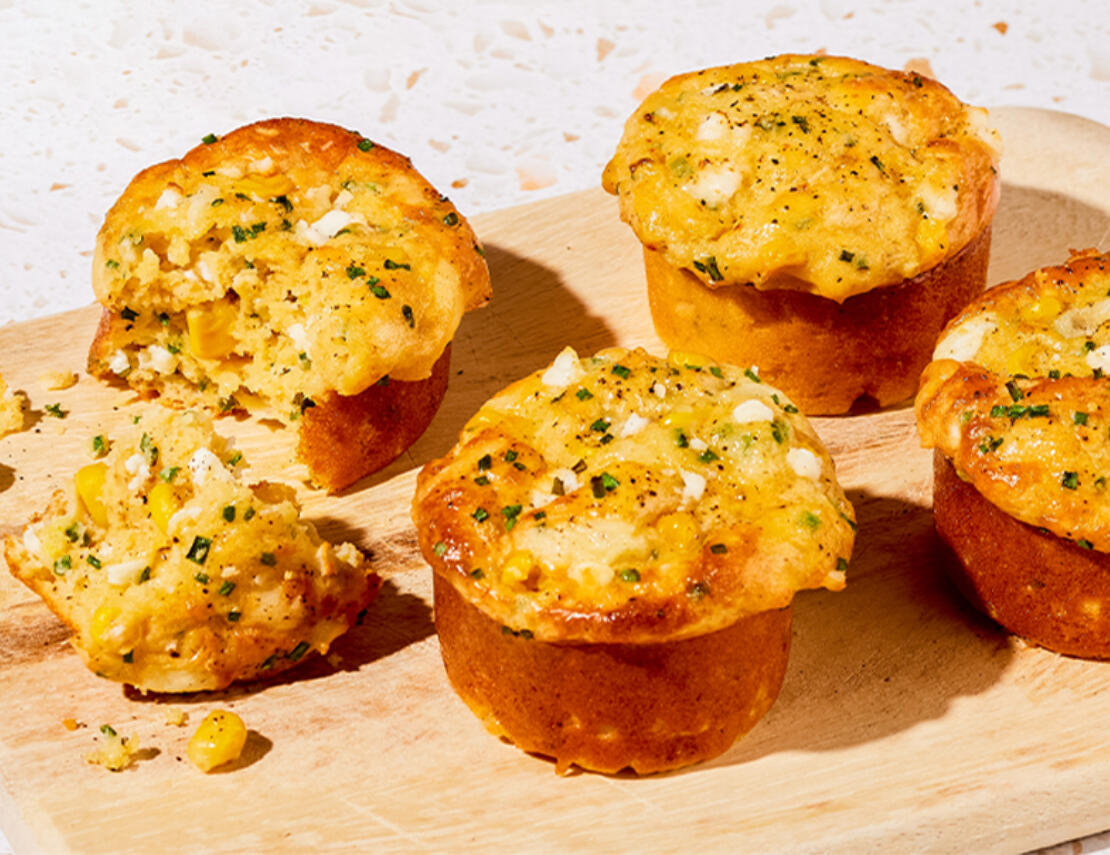 Geniet van kaasmuffins als hartig tussendoortje