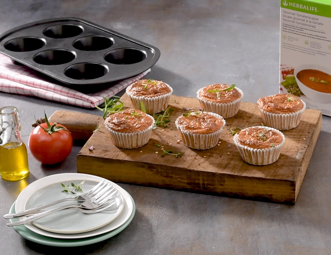 Veggie Muffins met Zongedroogde Tomaat