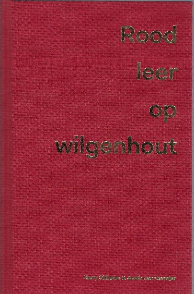 Cover Rood leer op wilgenhout