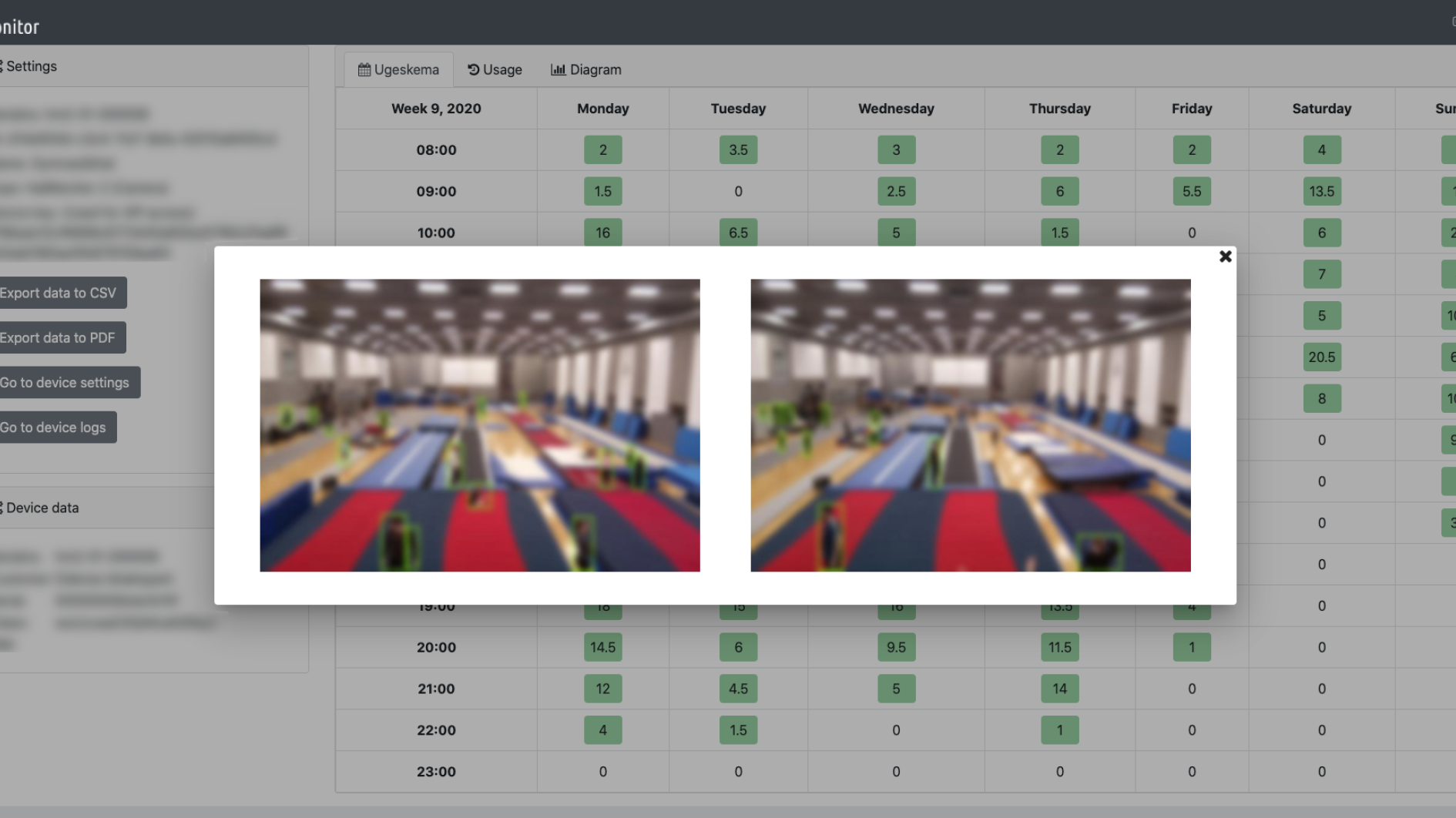 Sample dashboard and picture